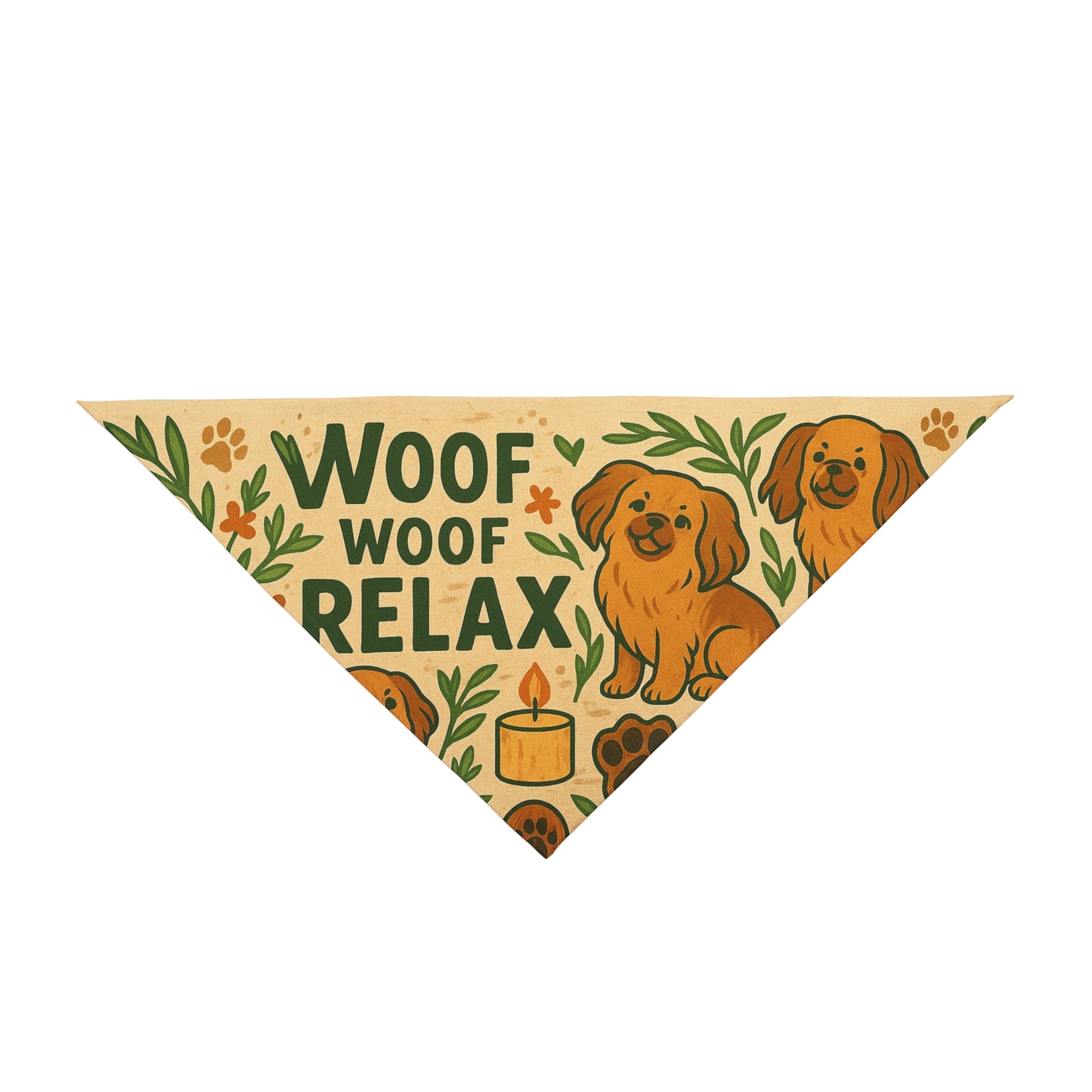 Woof Woof Relax Dog Bandana - Cute Dog Accessory for Stylish Pets