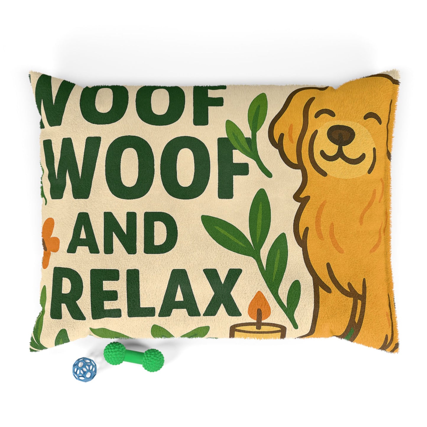 Cozy Pet Bed - "Woof Woof and Relax"