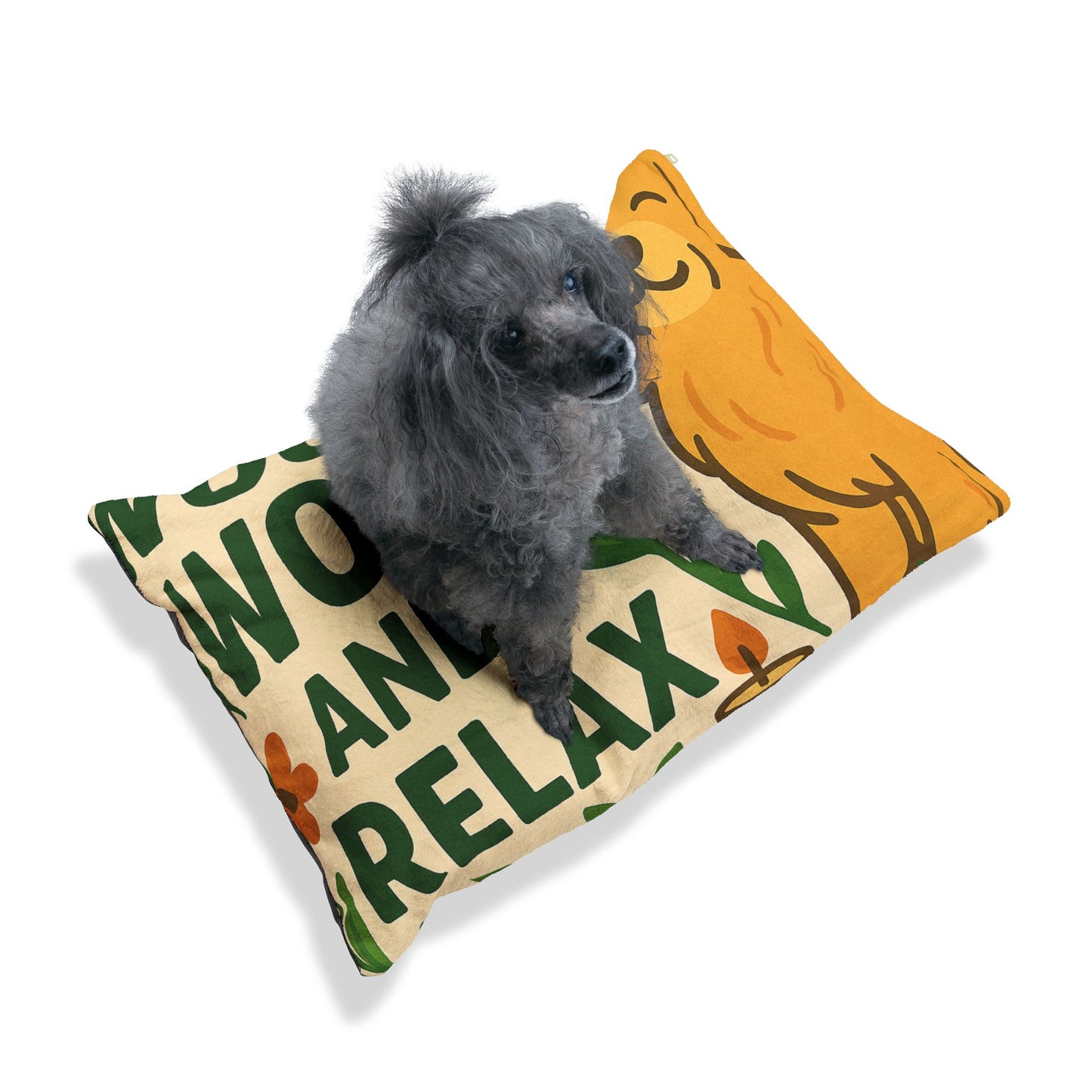 Cozy Pet Bed - "Woof Woof and Relax"