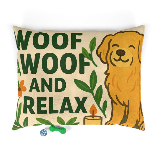 Cozy Pet Bed - "Woof Woof and Relax"