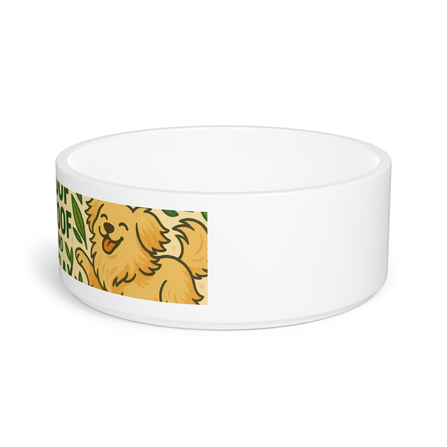 Playful Pet Bowl - 'Woof Woof and Relax' Design for Dog Lovers